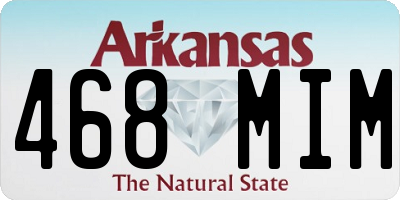 AR license plate 468MIM