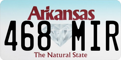 AR license plate 468MIR