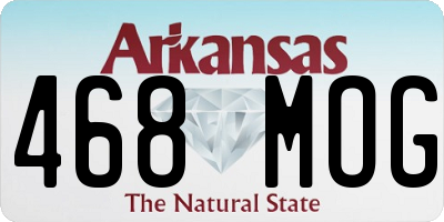 AR license plate 468MOG