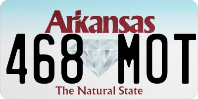 AR license plate 468MOT