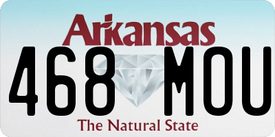AR license plate 468MOU