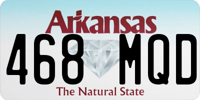 AR license plate 468MQD