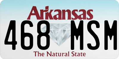 AR license plate 468MSM