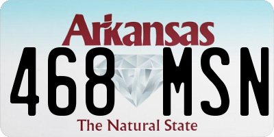 AR license plate 468MSN