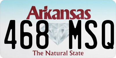 AR license plate 468MSQ
