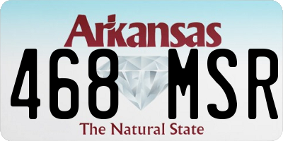 AR license plate 468MSR