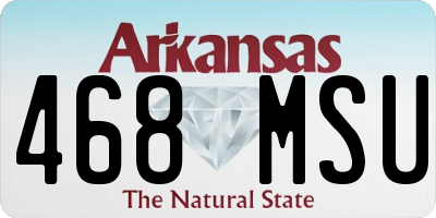 AR license plate 468MSU