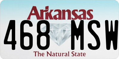 AR license plate 468MSW
