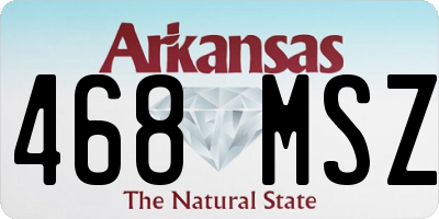 AR license plate 468MSZ