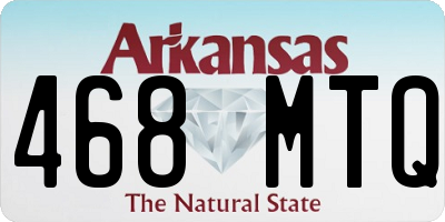 AR license plate 468MTQ