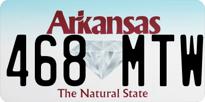 AR license plate 468MTW