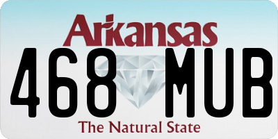 AR license plate 468MUB