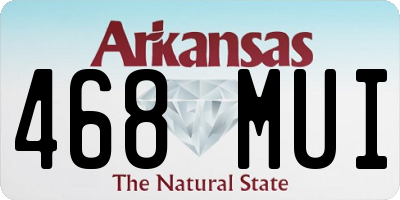 AR license plate 468MUI