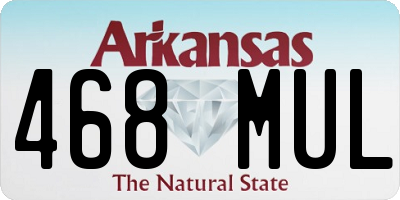 AR license plate 468MUL