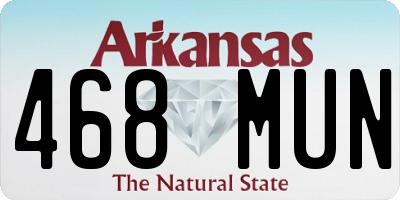 AR license plate 468MUN