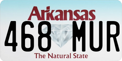 AR license plate 468MUR