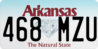 AR license plate 468MZU