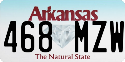 AR license plate 468MZW
