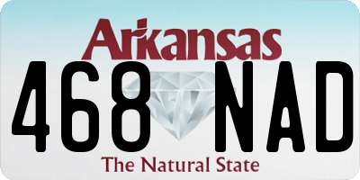 AR license plate 468NAD