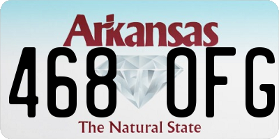 AR license plate 468OFG