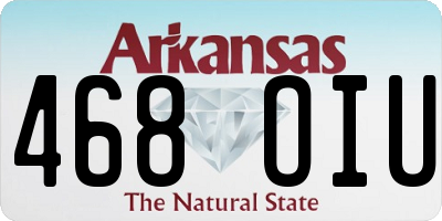 AR license plate 468OIU