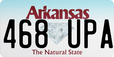 AR license plate 468UPA