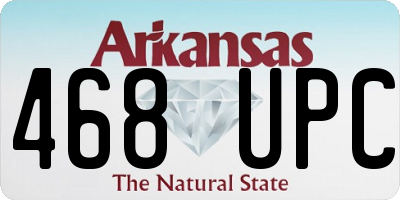 AR license plate 468UPC