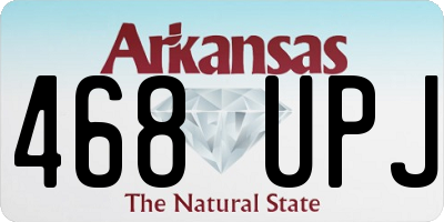 AR license plate 468UPJ