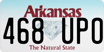 AR license plate 468UPO