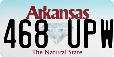 AR license plate 468UPW