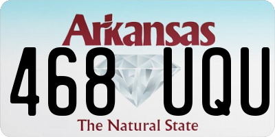 AR license plate 468UQU