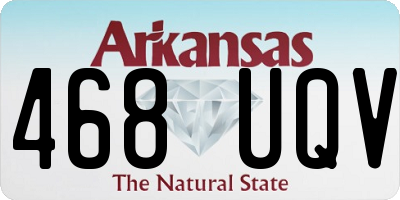 AR license plate 468UQV