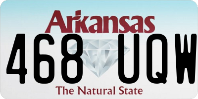AR license plate 468UQW