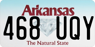 AR license plate 468UQY