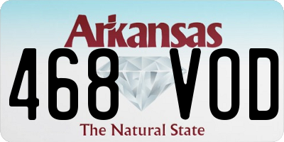 AR license plate 468VOD