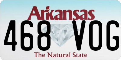 AR license plate 468VOG