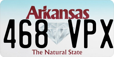 AR license plate 468VPX