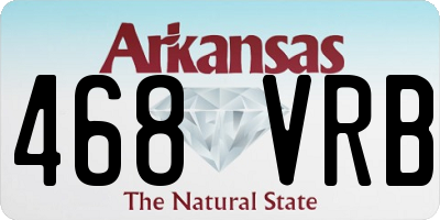 AR license plate 468VRB