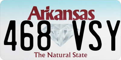 AR license plate 468VSY