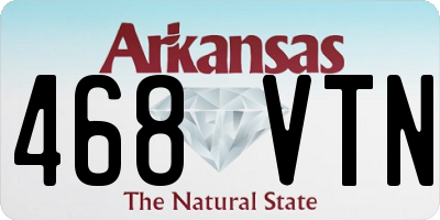AR license plate 468VTN