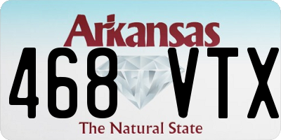 AR license plate 468VTX