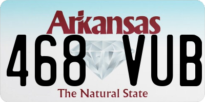 AR license plate 468VUB