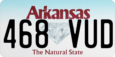 AR license plate 468VUD
