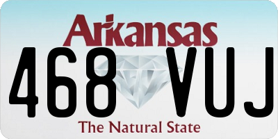 AR license plate 468VUJ