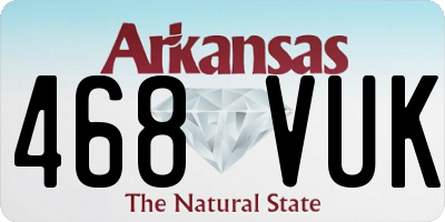 AR license plate 468VUK