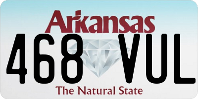 AR license plate 468VUL