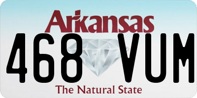 AR license plate 468VUM