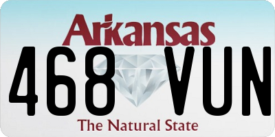 AR license plate 468VUN
