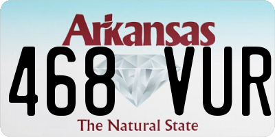 AR license plate 468VUR