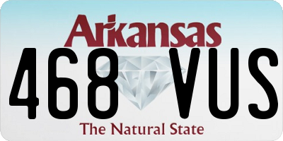 AR license plate 468VUS